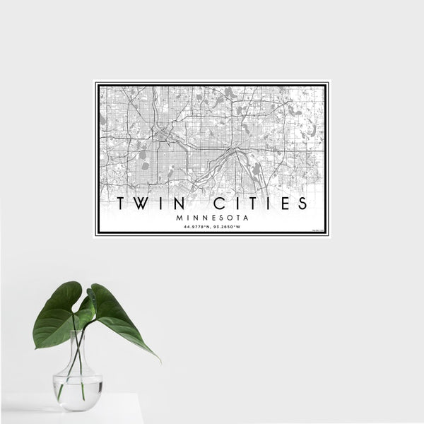 Twin Cities - Minnesota Classic Map Print