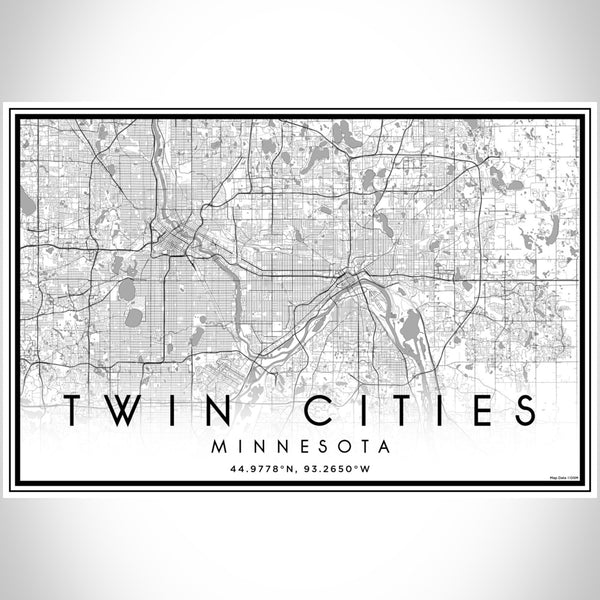 Twin Cities - Minnesota Classic Map Print