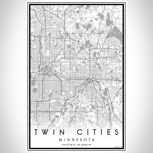 Twin Cities - Minnesota Classic Map Print