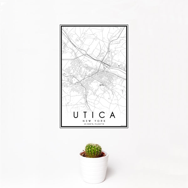 Utica - New York Classic Map Print