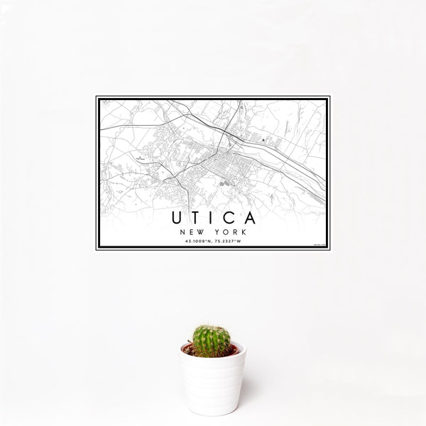 Utica - New York Classic Map Print
