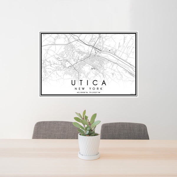 Utica - New York Classic Map Print