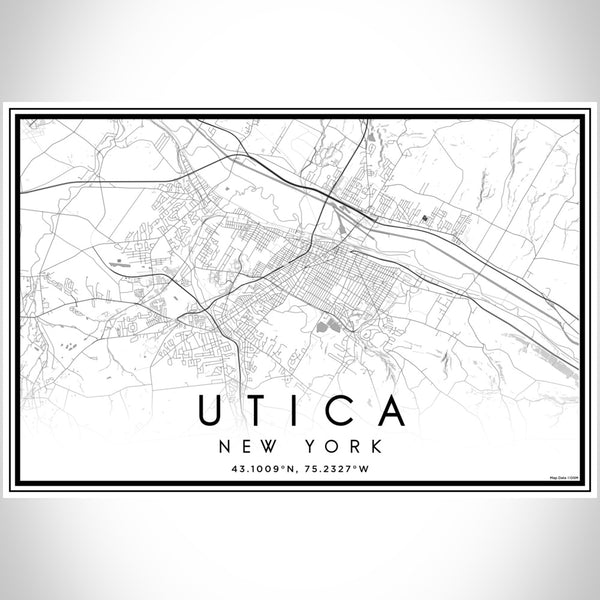Utica - New York Classic Map Print