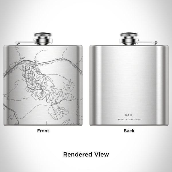 Vail - Colorado Map Hip Flask