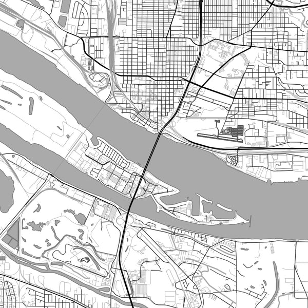 Vancouver - Washington Classic Map Print
