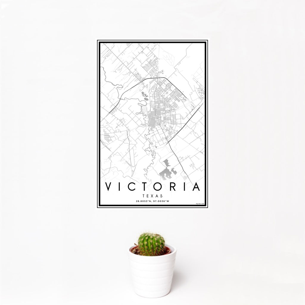 Victoria - Texas Classic Map Print