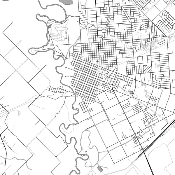 Victoria - Texas Classic Map Print