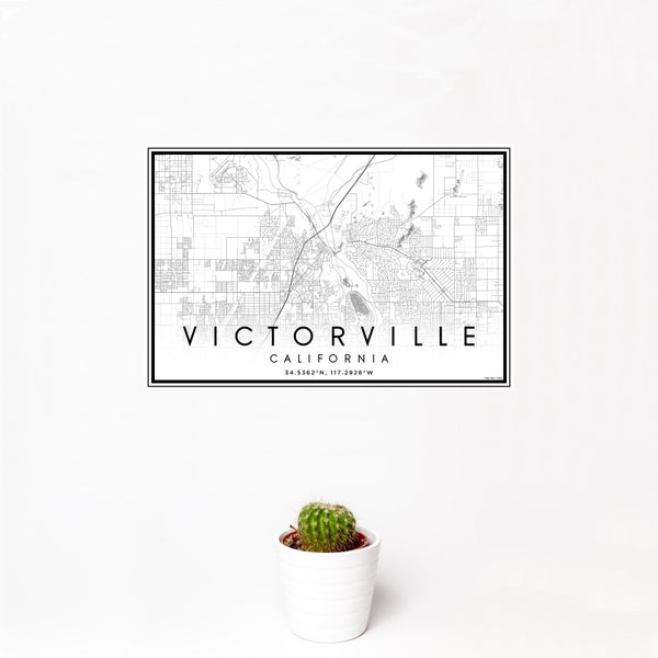 Victorville - California Classic Map Print