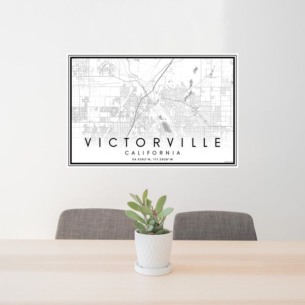 Victorville - California Classic Map Print