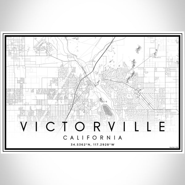 Victorville - California Classic Map Print