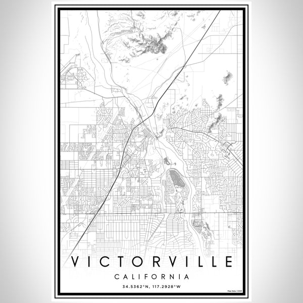Victorville - California Classic Map Print