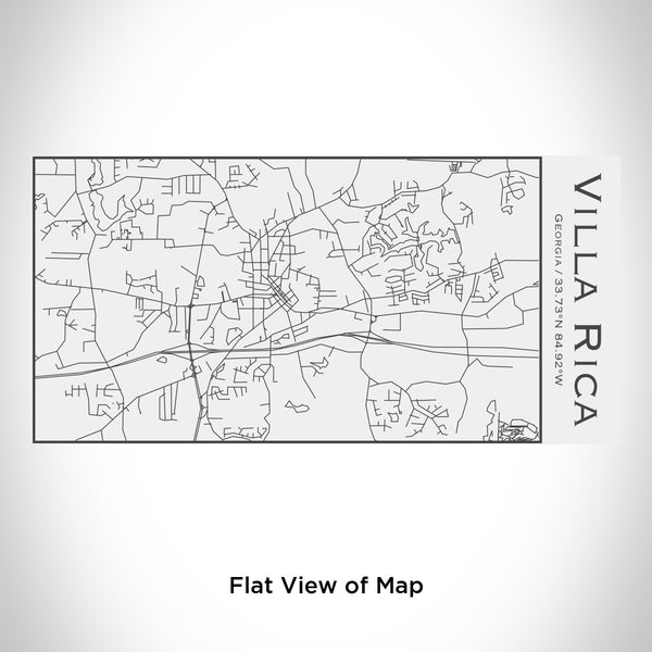 Rendered View of Villa Rica Georgia Map Engraving on 17oz Stainless Steel Insulated Cola Bottle in White