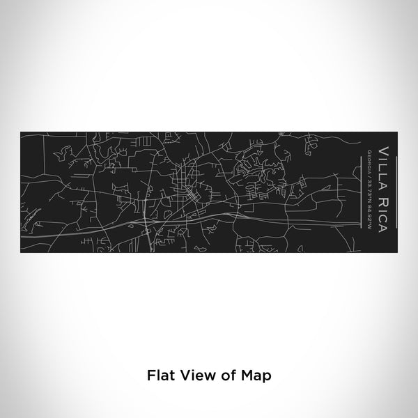 Rendered View of Villa Rica Georgia Map Engraving on 10oz Stainless Steel Insulated Cup with Sliding Lid in Black