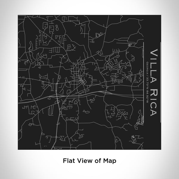 Rendered View of Villa Rica Georgia Map Engraving on 17oz Stainless Steel Insulated Tumbler in Black