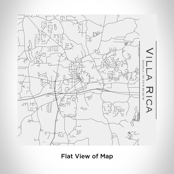 Rendered View of Villa Rica Georgia Map Engraving on 17oz Stainless Steel Insulated Tumbler in White