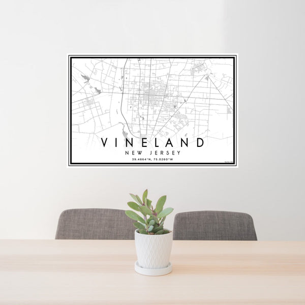 Vineland - New Jersey Classic Map Print