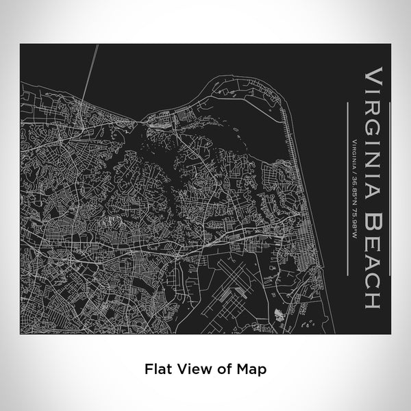 Virginia Beach - Virginia Map Bottle with Bamboo Top in Matte Black