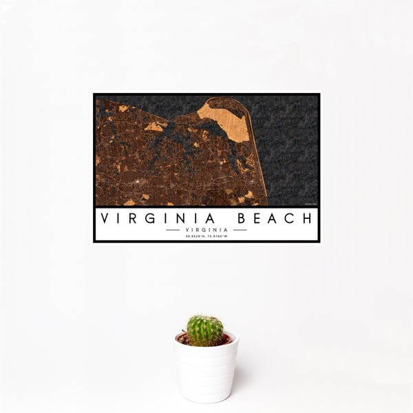 Virginia Beach - Virginia Map Print in Ember