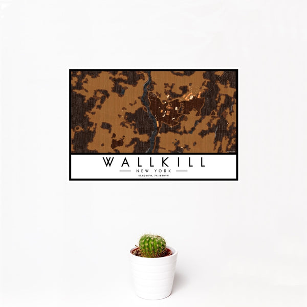 Wallkill - New York Map Print in Ember