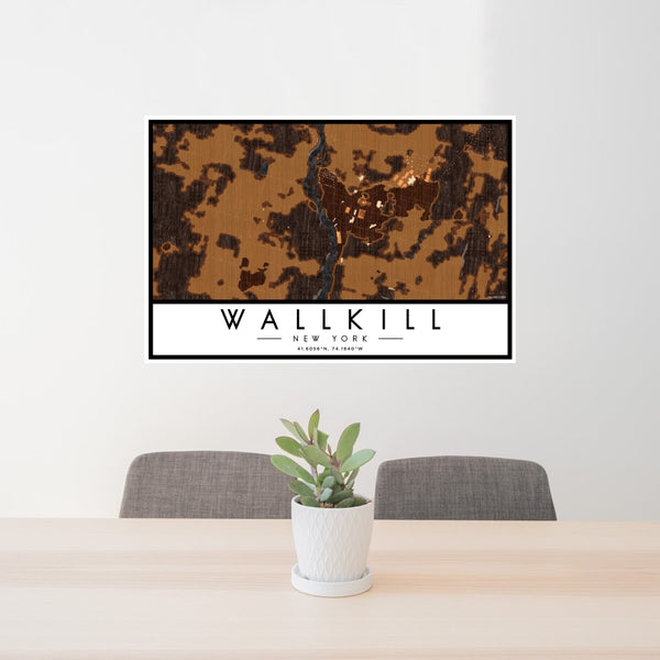 Wallkill - New York Map Print in Ember