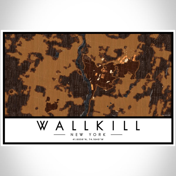 Wallkill - New York Map Print in Ember