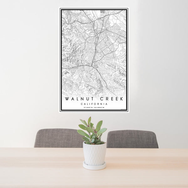Walnut Creek - California Classic Map Print