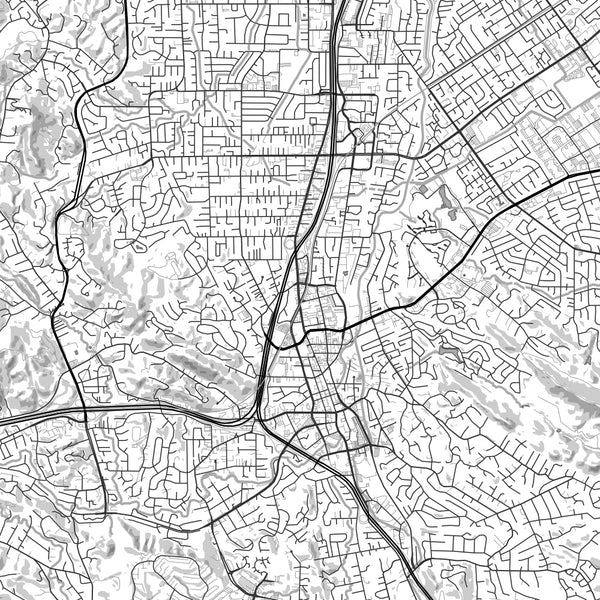 Walnut Creek - California Classic Map Print