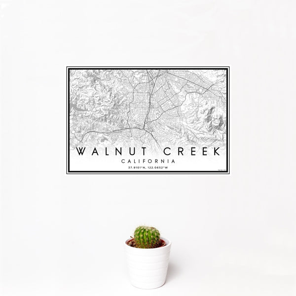 Walnut Creek - California Classic Map Print