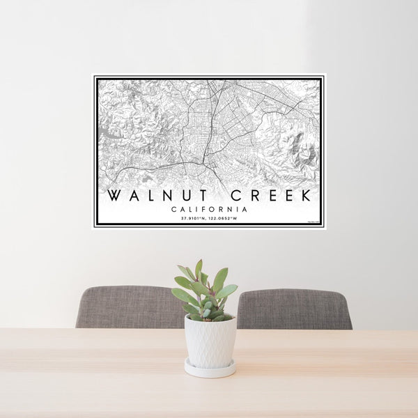 Walnut Creek - California Classic Map Print