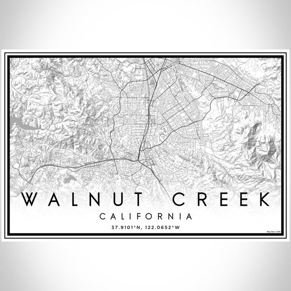 Walnut Creek - California Classic Map Print