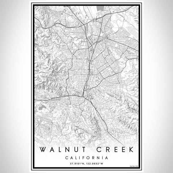 Walnut Creek - California Classic Map Print