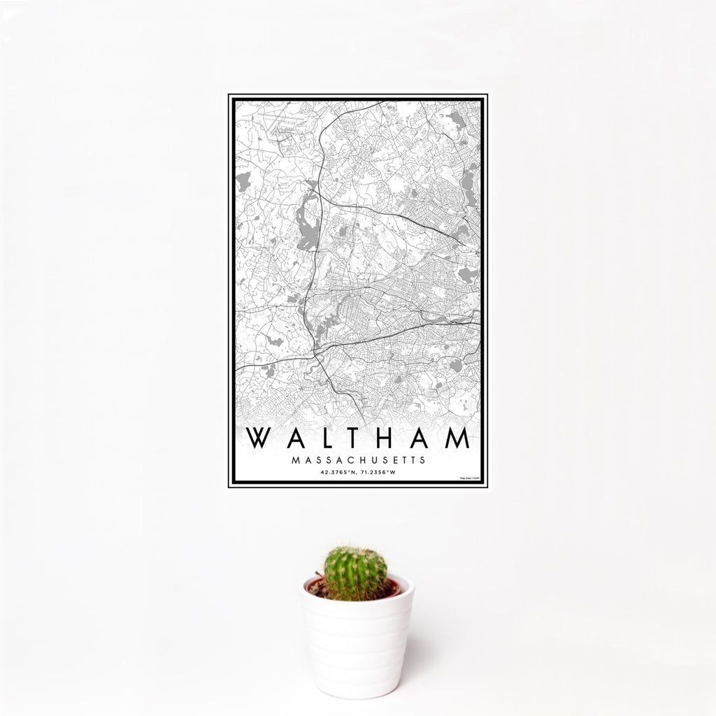 Waltham - Massachusetts Classic Map Print