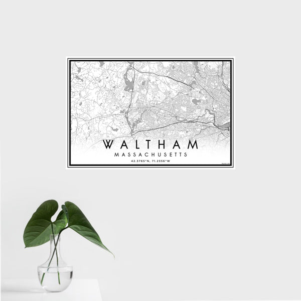 Waltham - Massachusetts Classic Map Print