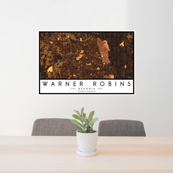 Warner Robins - Georgia Map Print in Ember