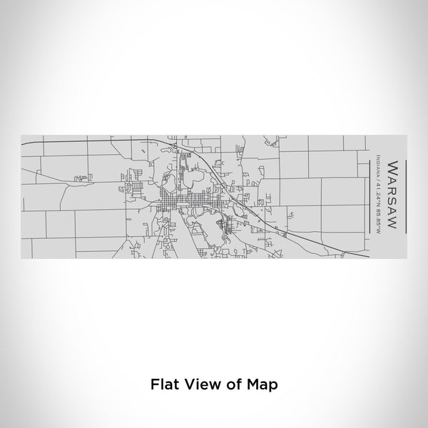 Rendered View of Warsaw Indiana Map Engraving on 10oz Stainless Steel Insulated Cup with Sipping Lid