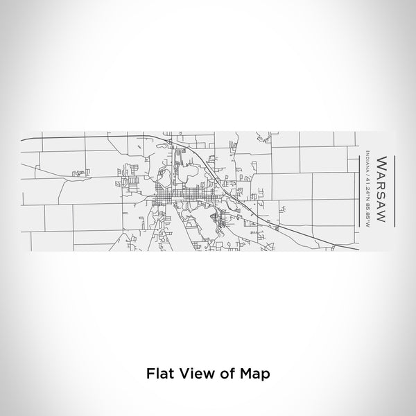 Rendered View of Warsaw Indiana Map Engraving on 10oz Stainless Steel Insulated Cup with Sliding Lid in White