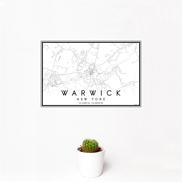 Warwick - New York Classic Map Print
