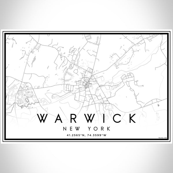 Warwick - New York Classic Map Print