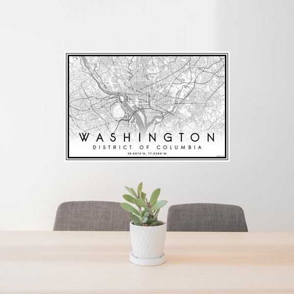 Washington - District of Columbia Classic Map Print
