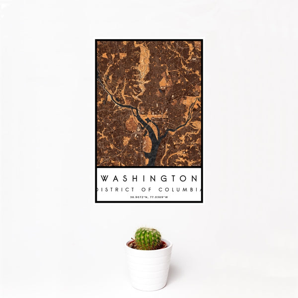 Washington - District of Columbia Map Print in Ember