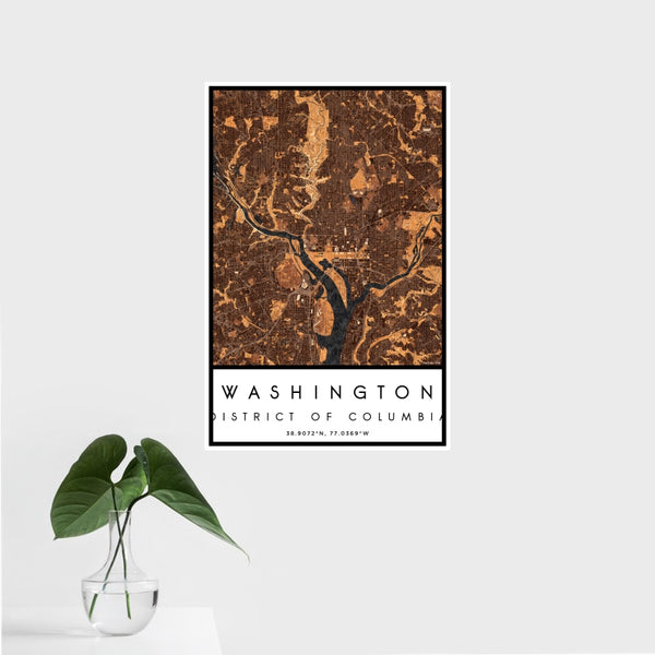 Washington - District of Columbia Map Print in Ember