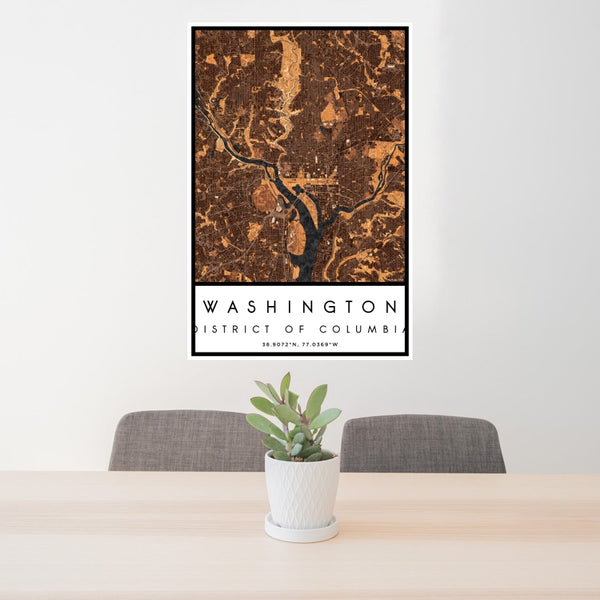 Washington - District of Columbia Map Print in Ember