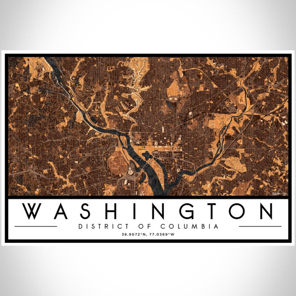 Washington - District of Columbia Map Print in Ember