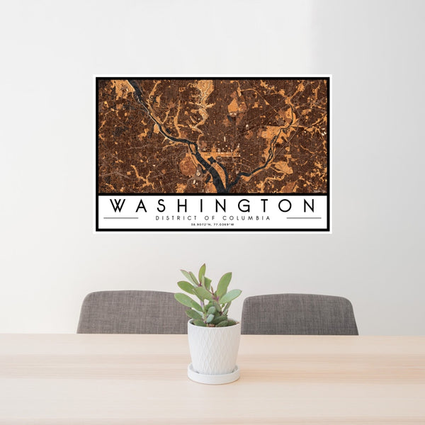 Washington - District of Columbia Map Print in Ember