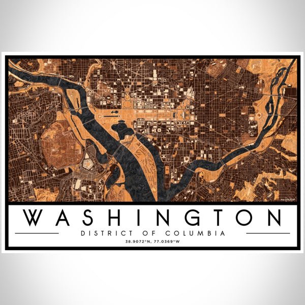 Washington - District of Columbia Map Print in Ember