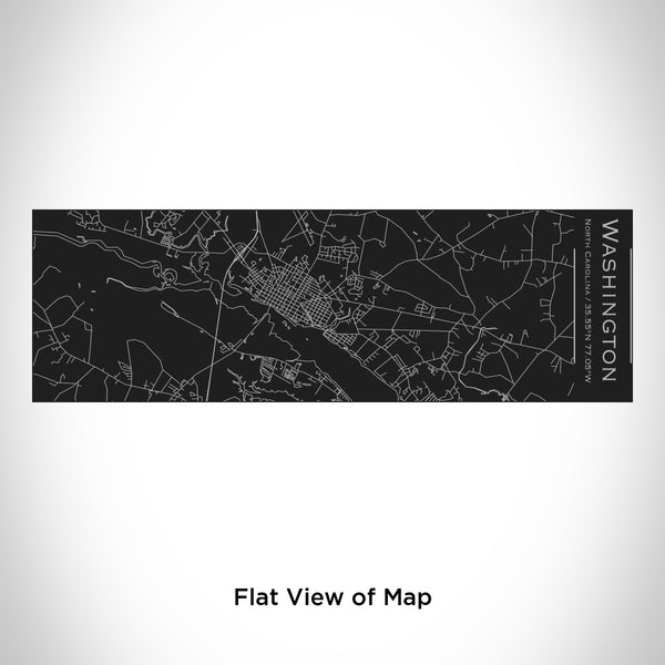 Rendered View of Washington North Carolina Map Engraving on 10oz Stainless Steel Insulated Cup with Sliding Lid in Black