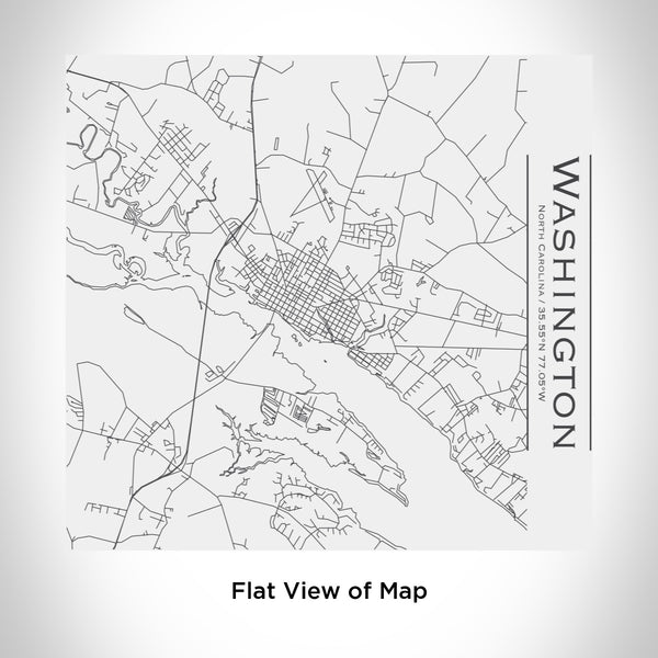 Rendered View of Washington North Carolina Map Engraving on 17oz Stainless Steel Insulated Tumbler in White