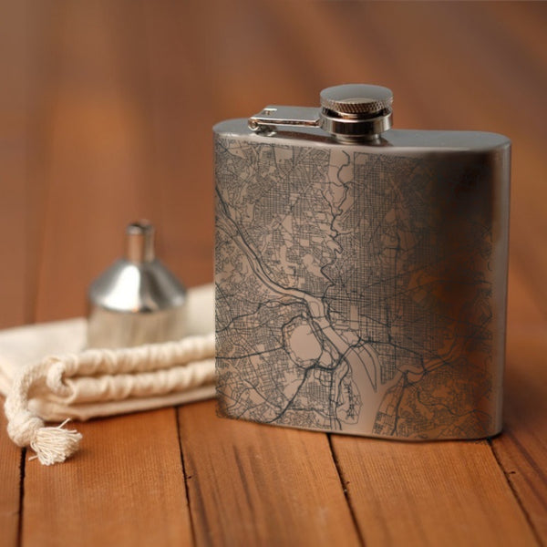 Washington - United States Map Hip Flask