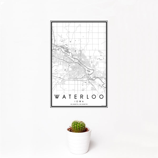 Waterloo - Iowa Classic Map Print
