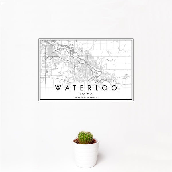 Waterloo - Iowa Classic Map Print